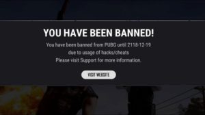 Banned in PUBG